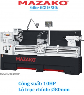 FC-1880V Máy tiện vạn năng vô cấp, máy tiện Sunmaster FC-1880V, Công suất 10HP, Lỗ trục Ø80mm
